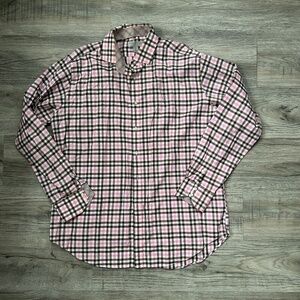 Jack Stone Men's Button Down Pink and Brown Plaid Sz XL